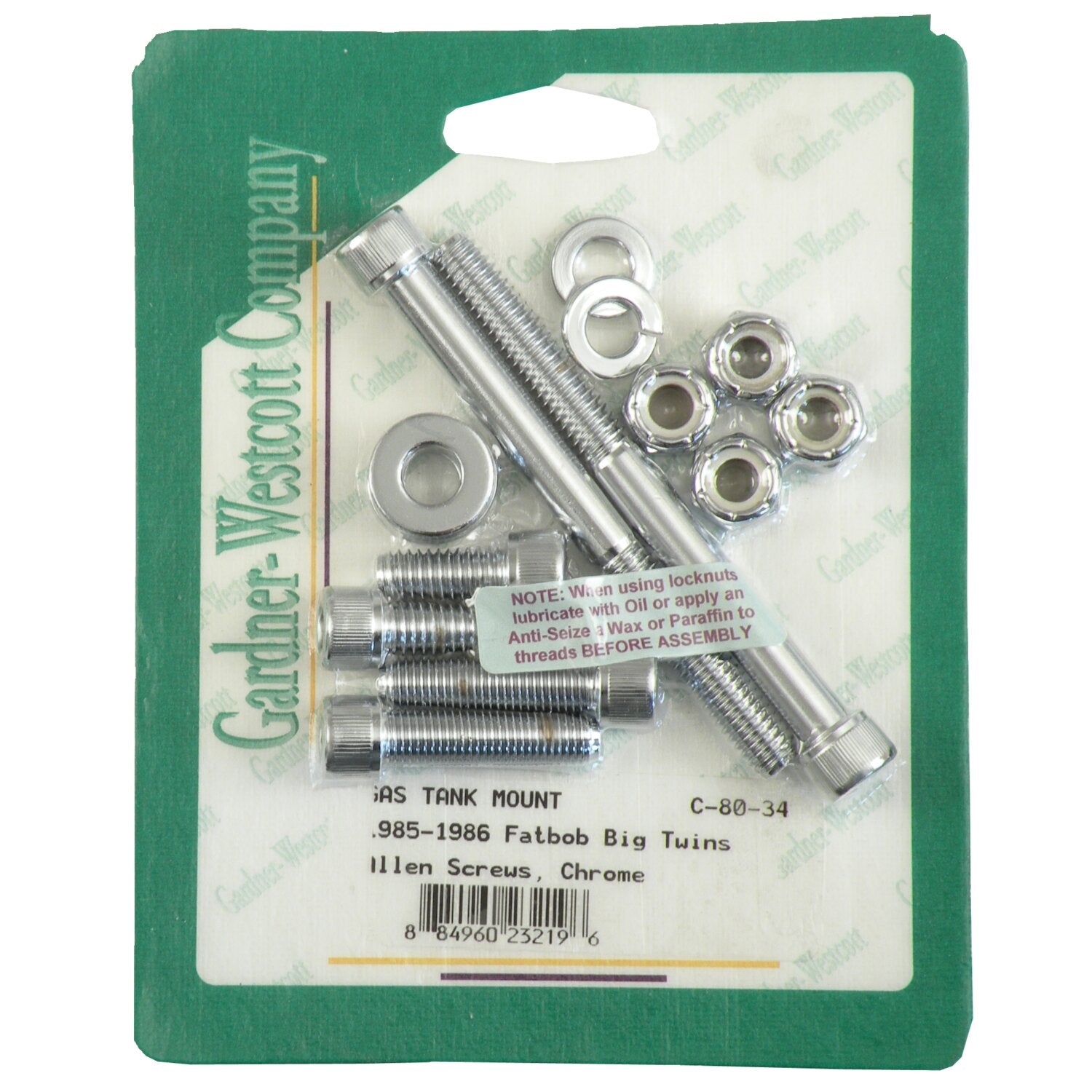 Gardner-Westcott Gas tank mount kit - Allen head - Chrome