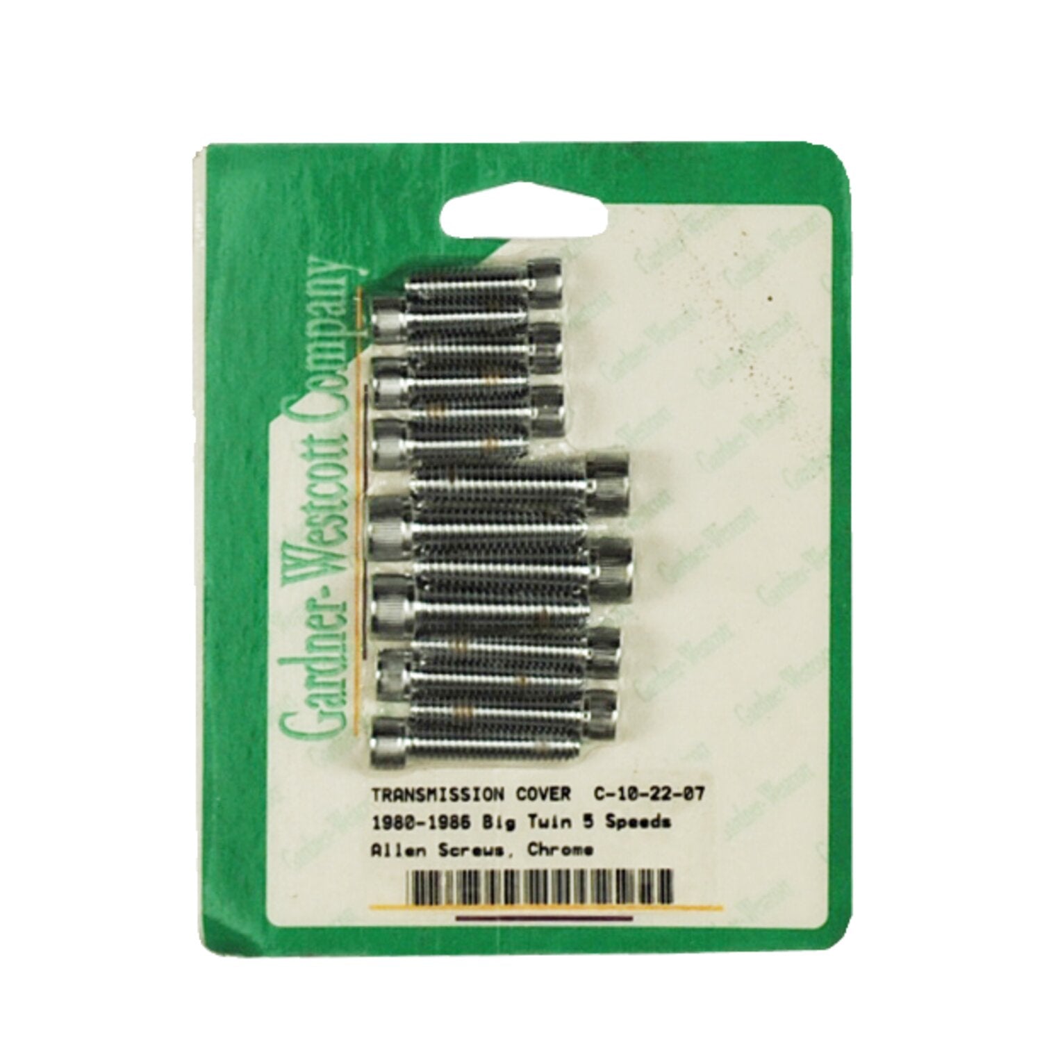 Gardner-Westcott transmission side cover screw kit - Chrome Allen head