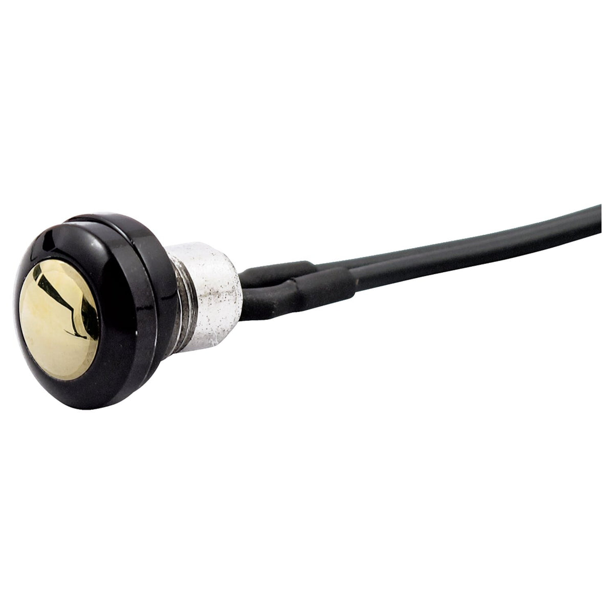 MCS Smooth push button switch - two-tone black/brass