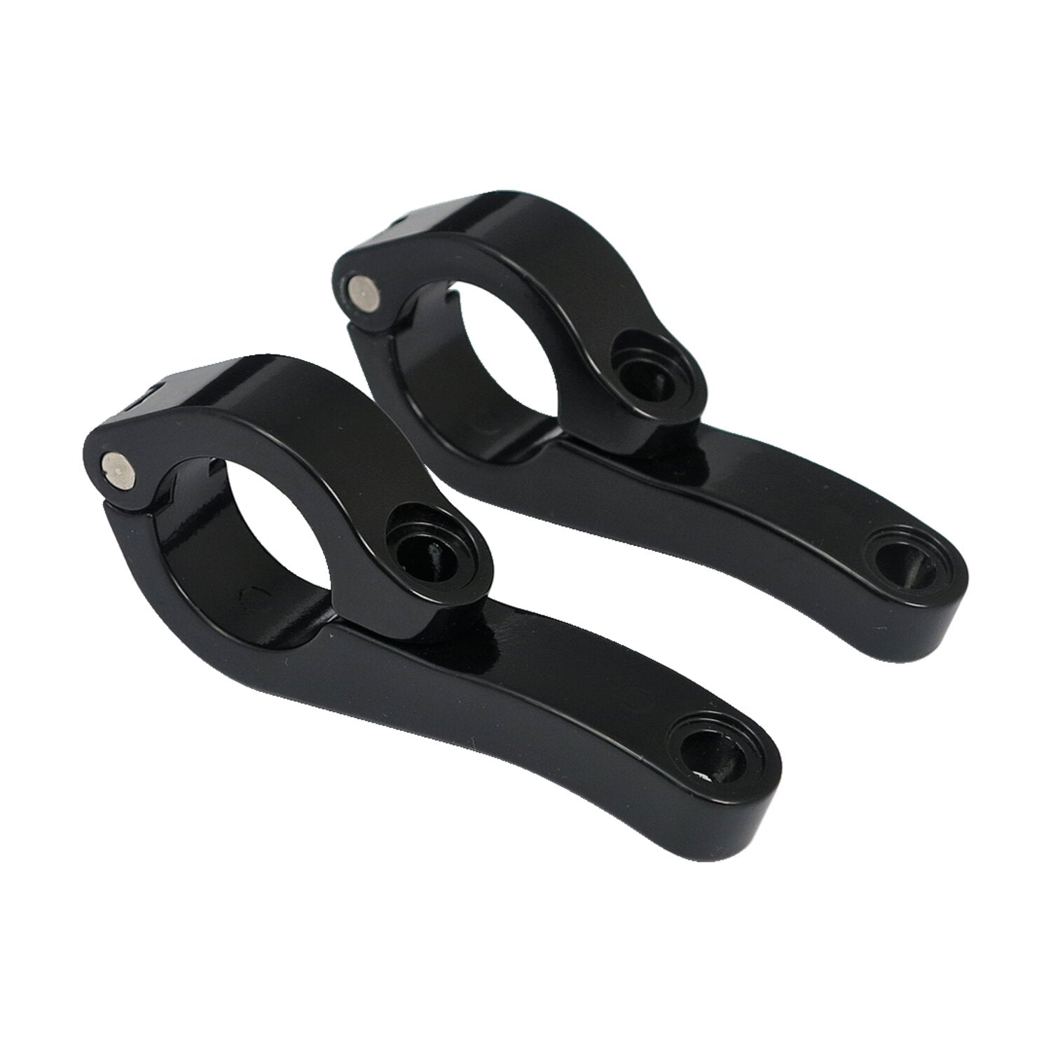 MCS Engine guard clamp set for spotlamps - long - Black