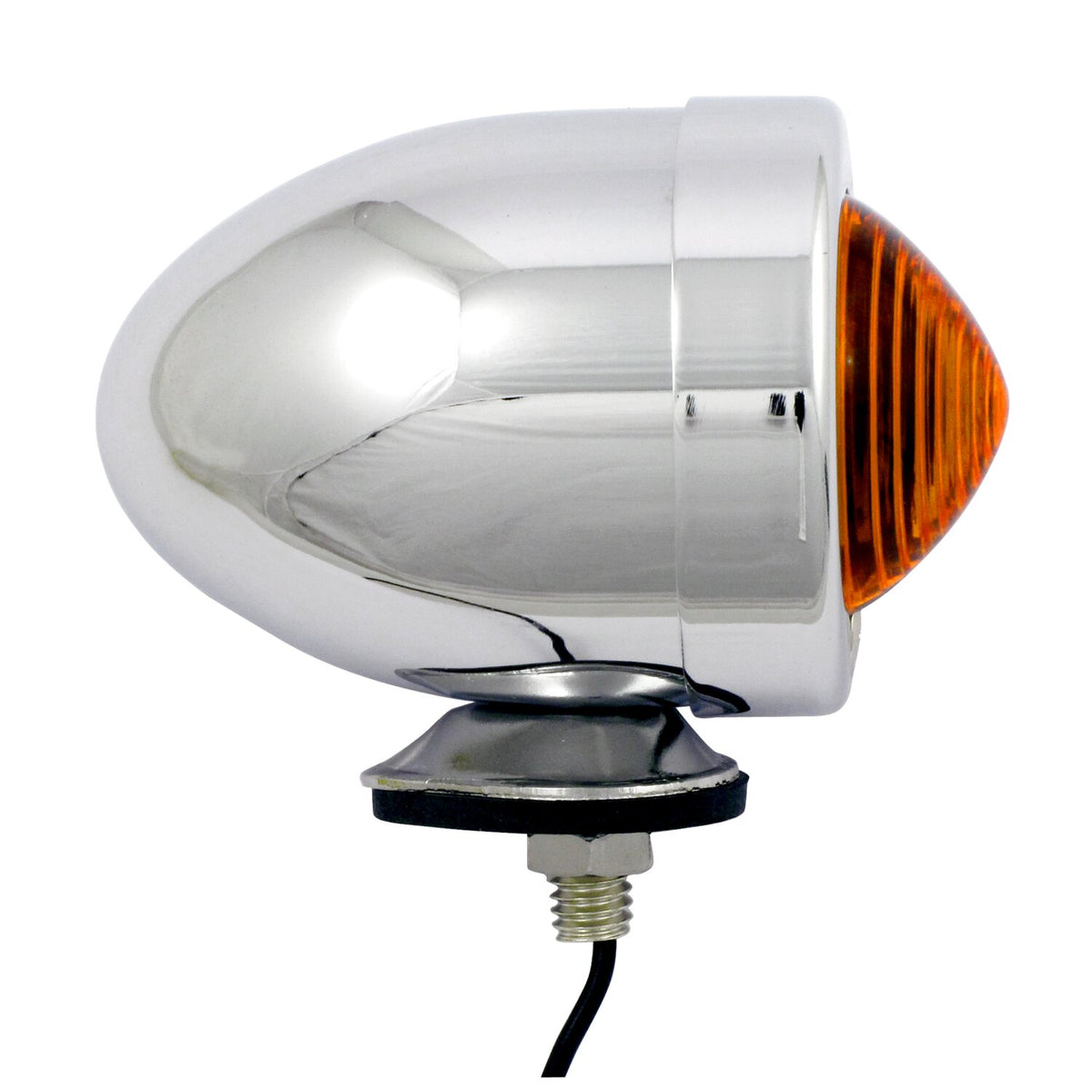 MCS Bullet marker light - Chrome - Amber lens - SF - stud mount