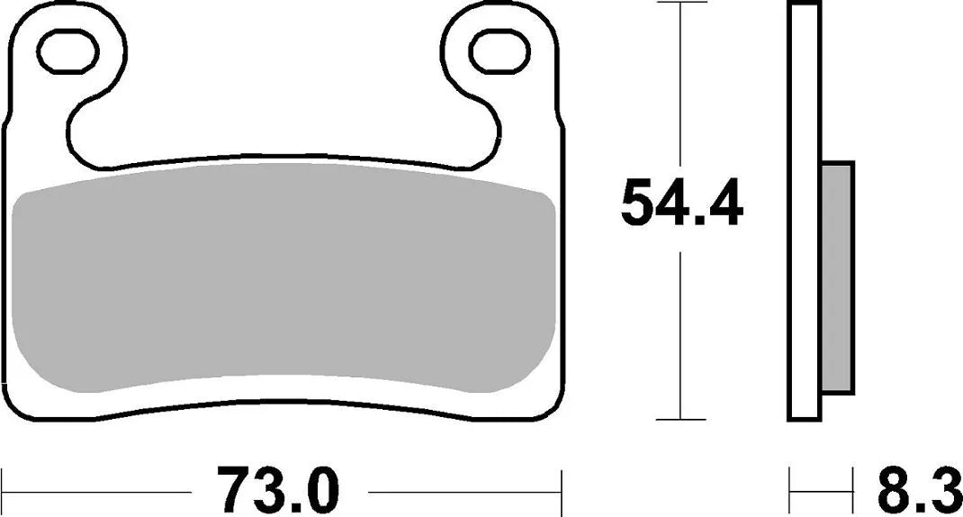 Sbs Ds Racing Dual Sintered Brake Pads Set - Front