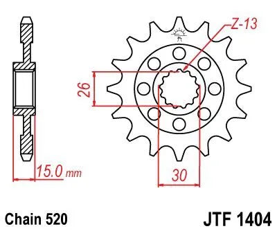 Jt Sprockets Front Sprocket - 520 Chain, 17t