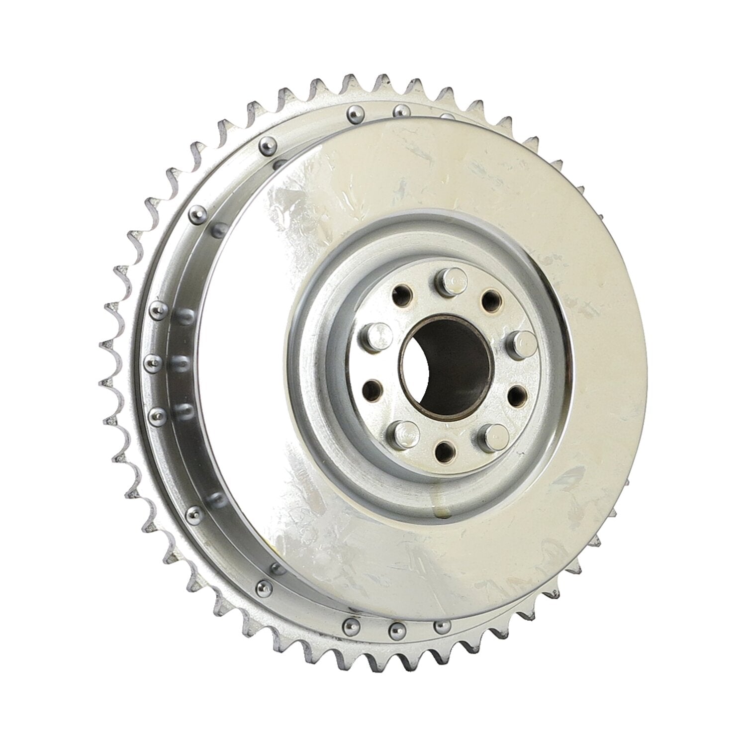 MCS 67-72 B.T - Rear brake drum & sprocket - Chrome