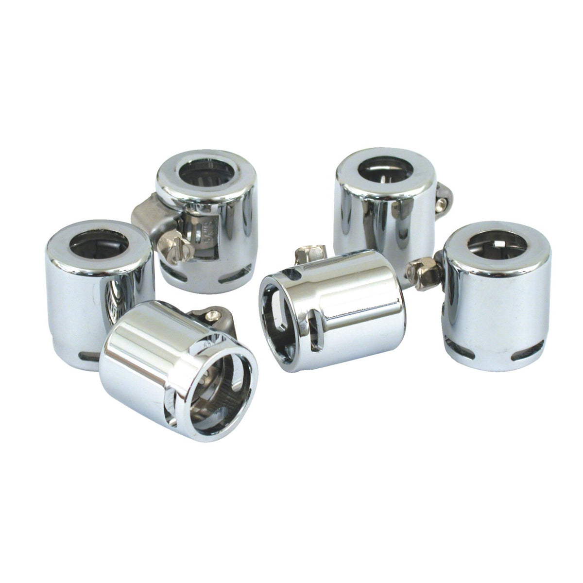 MCS Smooth hose clamps 3/8" - Chrome Slotted