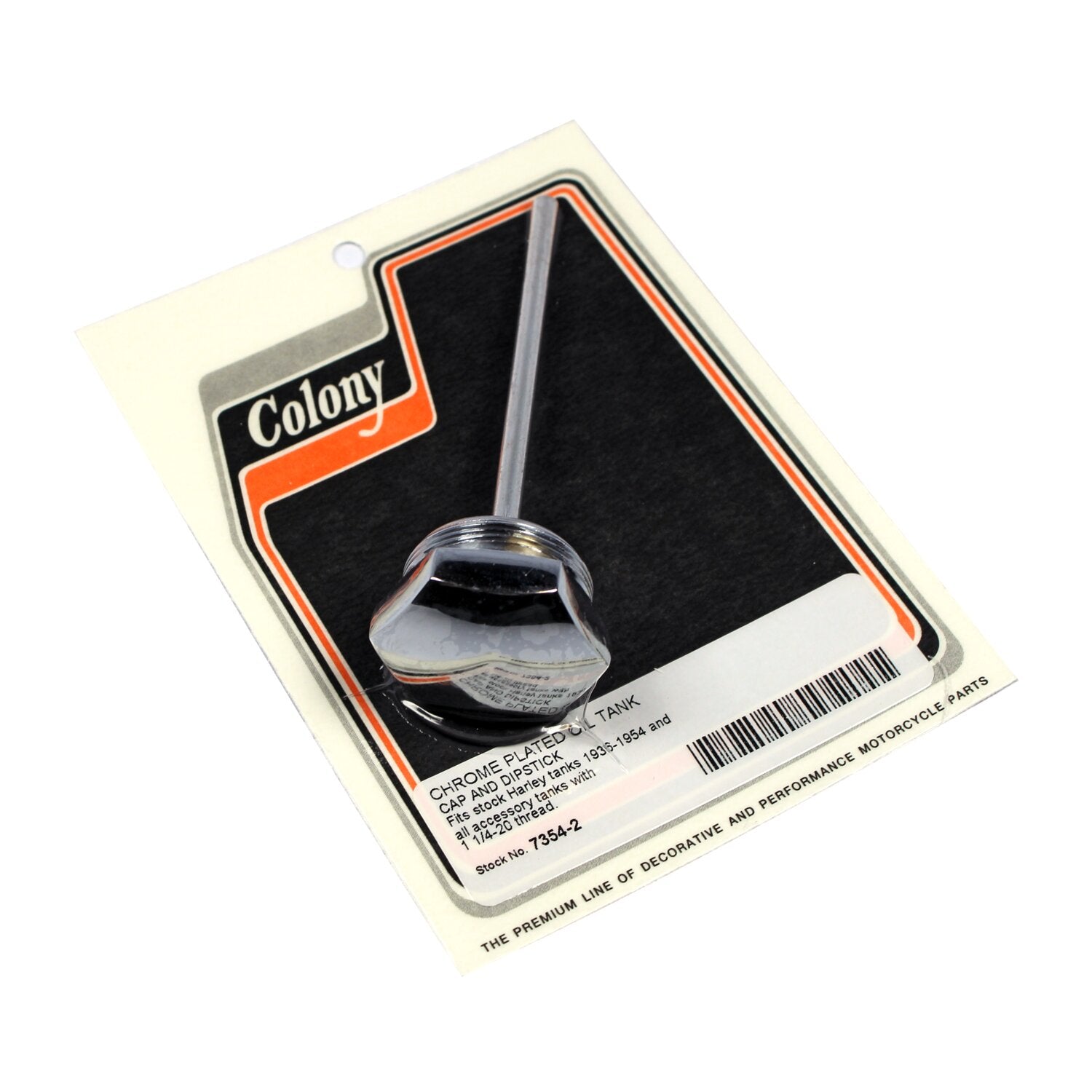 Colony oil tank screw-in dipstick - Chrome