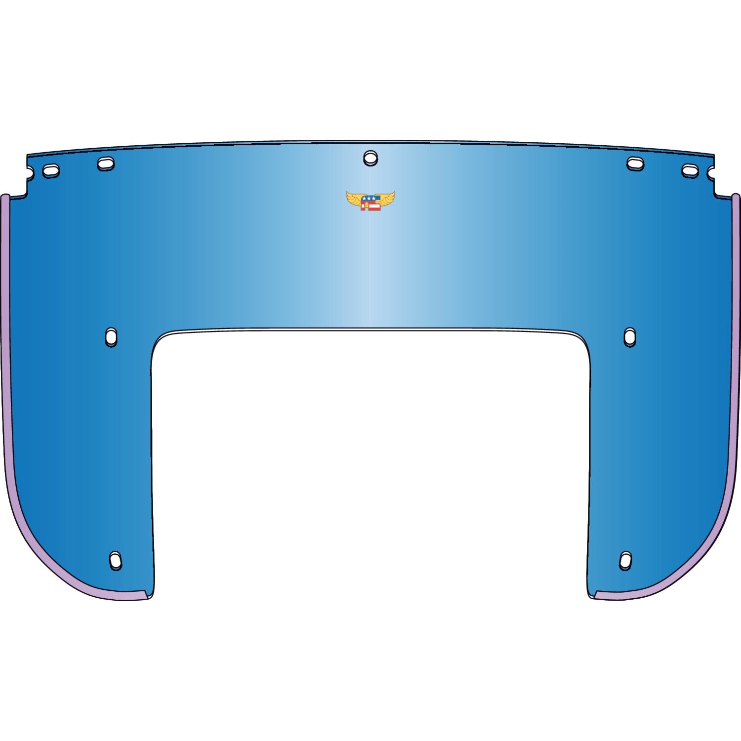 National Cycle Beaded 5-bolt lower window - Blue