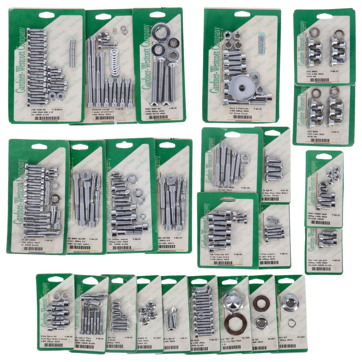 Gardner-Westcott V-Rod full motorcycle set pol - chr