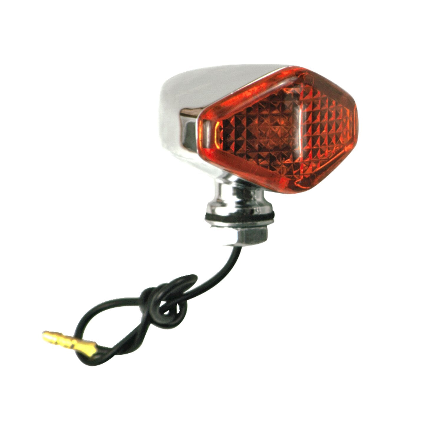 MCS Diamond turn signals - Chrome - Amber lens