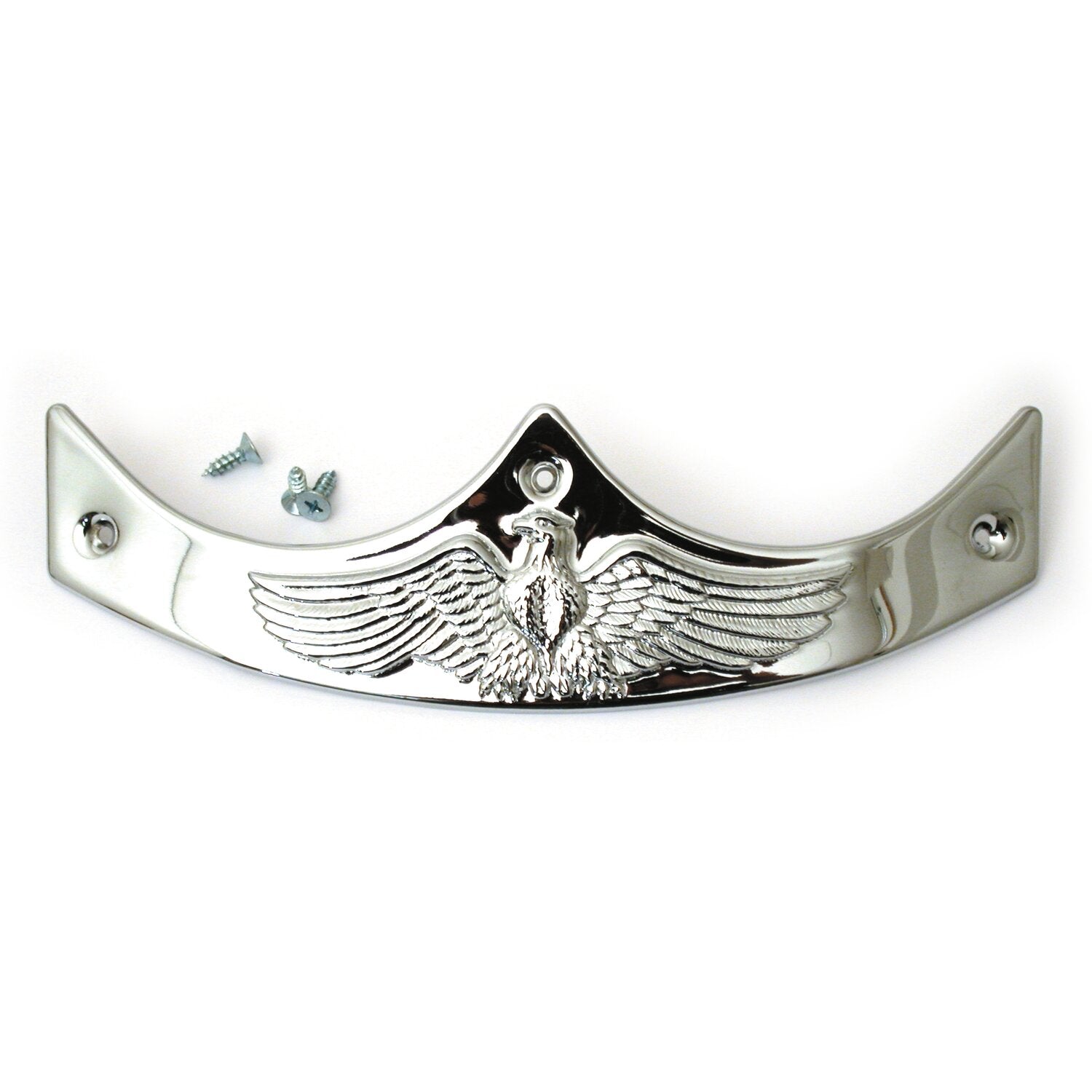 MCS Front fender tip Eagle embossed - Chrome