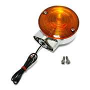 MCS Turn signal assembly - Rear - Amber lens - Chrome