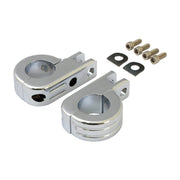 MCS Engine guard foot peg mount kit - 1" (25.4mm) tubing - Chrome