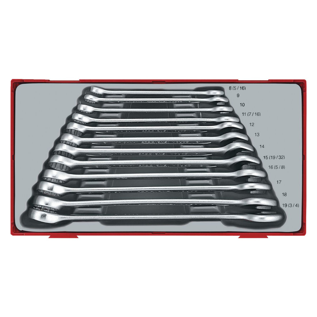 Teng Tools open/box end wrench set 12 pieces - Metric sizes