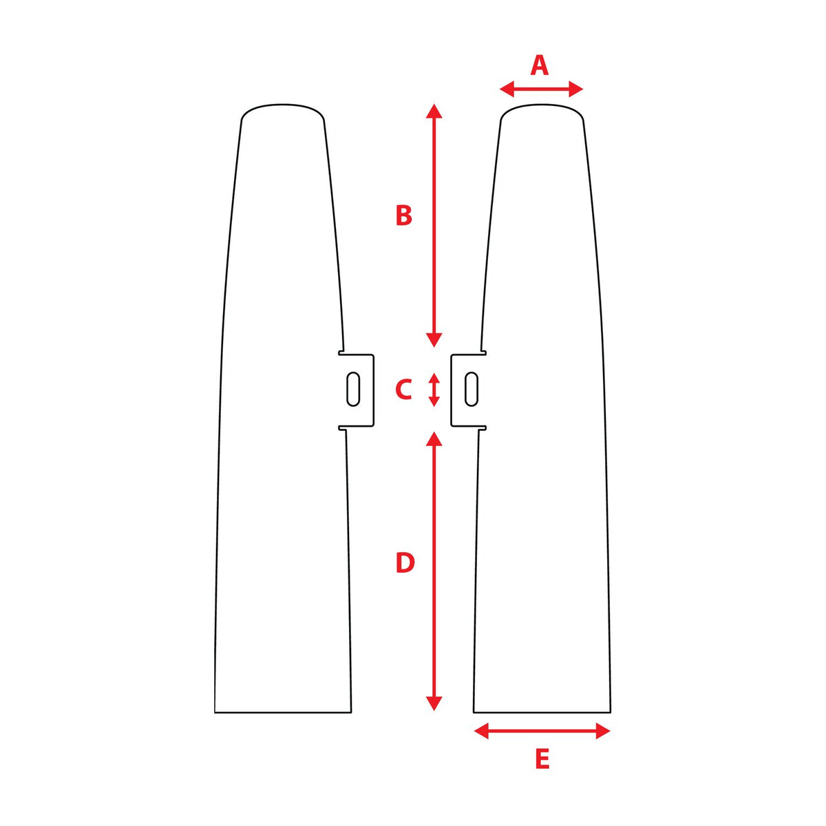 MCS fork shrouds for 39mm forks - Chrome