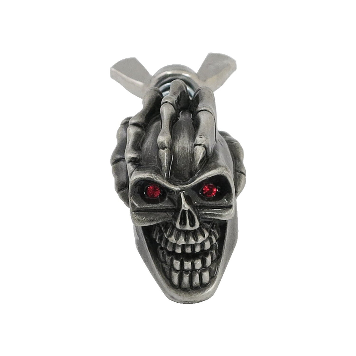 MCS License plate mount kit Loki skull - Pewter