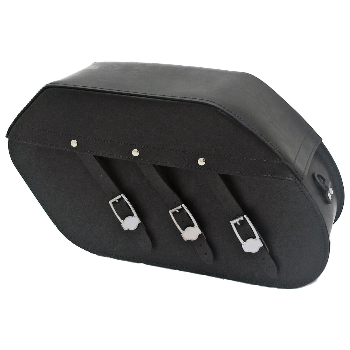 MCS reinforced rigid leather saddlebag set - 22 liter