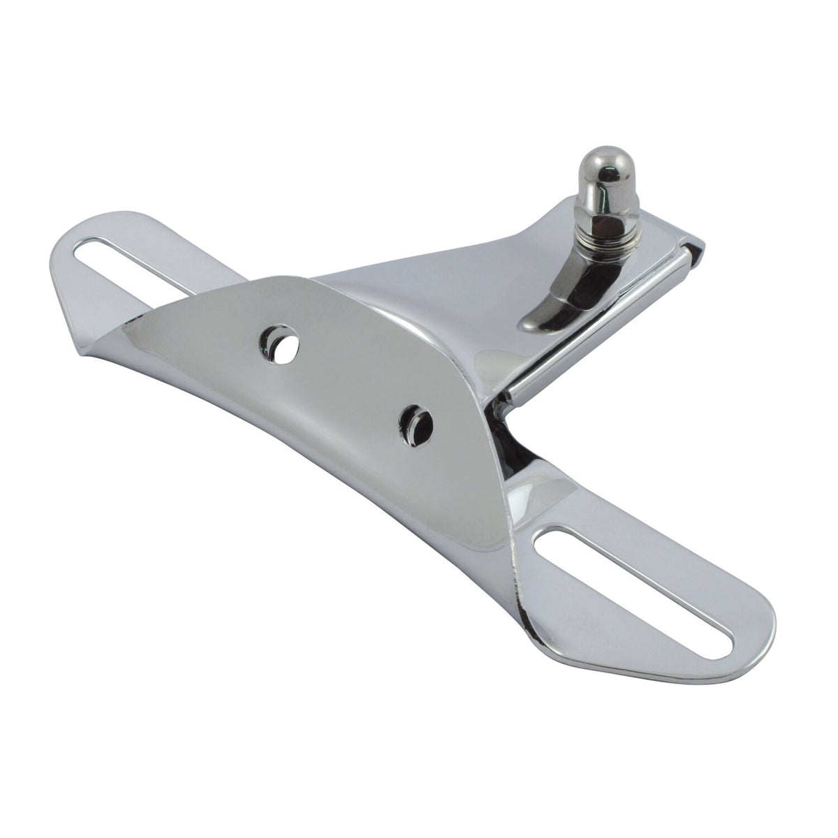 MCS License plate bracket OEM style 2-hole - Chrome
