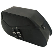 MCS reinforced rigid leather saddlebag set - 25 liter