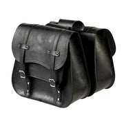 MCS reinforced rigid leather saddlebag set - Throw-over