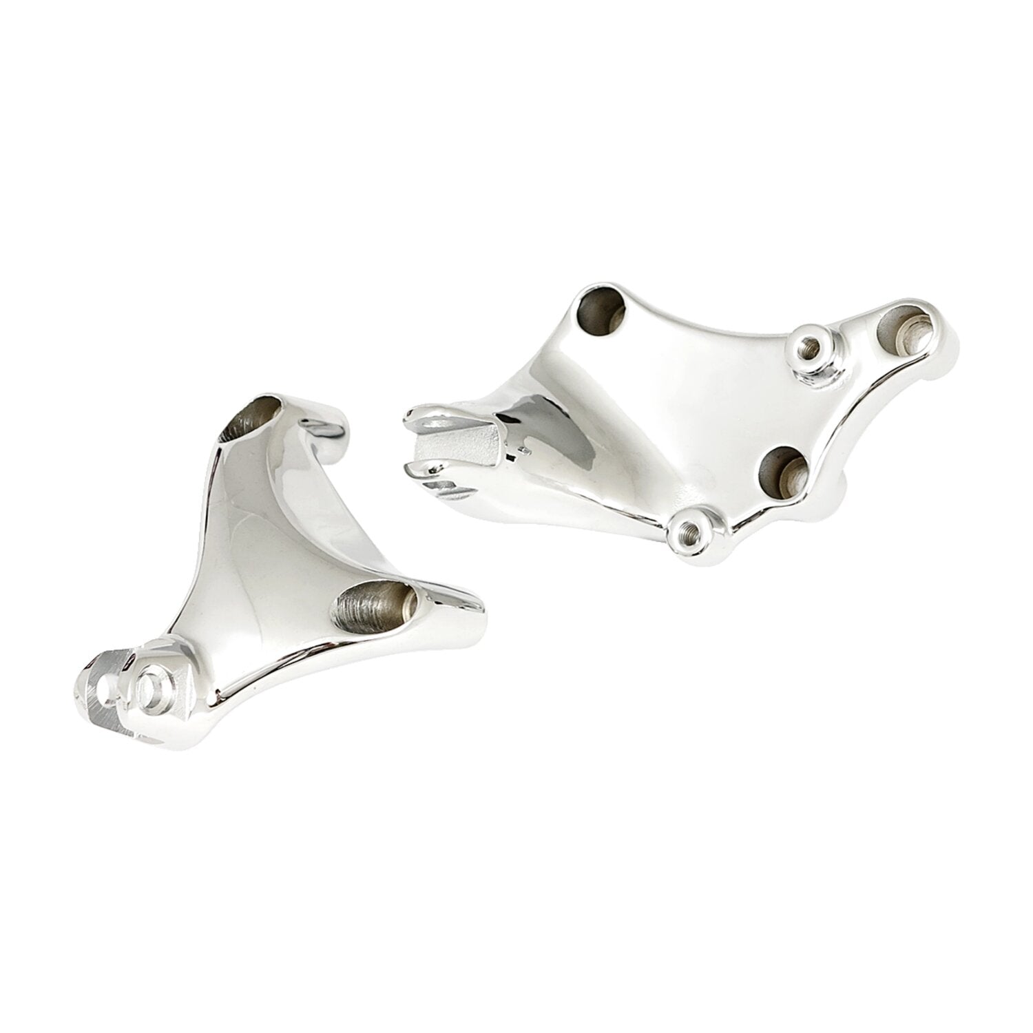 MCS Passenger footpeg mount bracket set - Chrome
