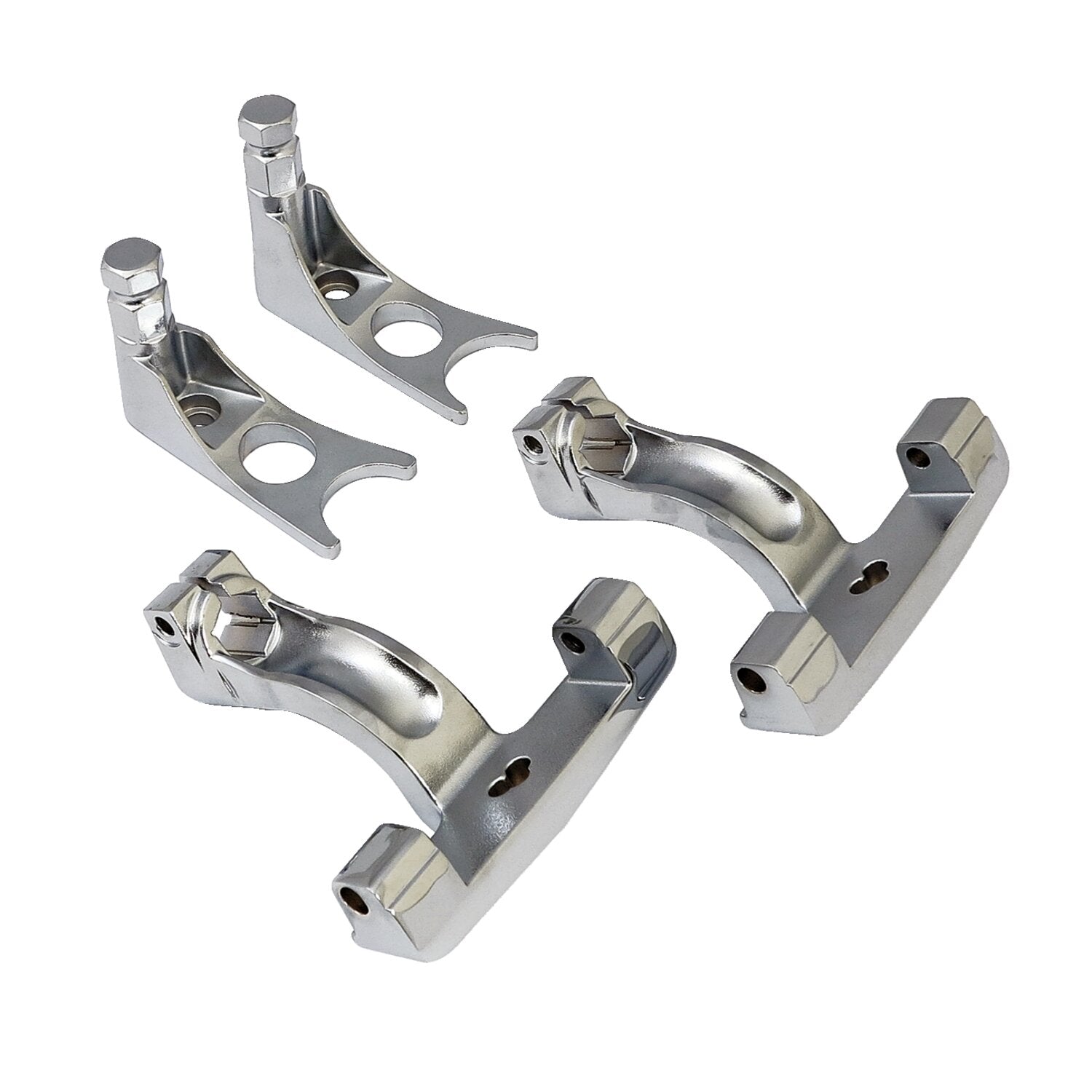 MCS Passenger floorboard mount bracket set - Chrome