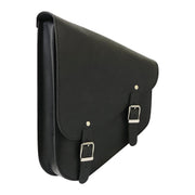MCS full leather swing arm bag left 9 liter - Black