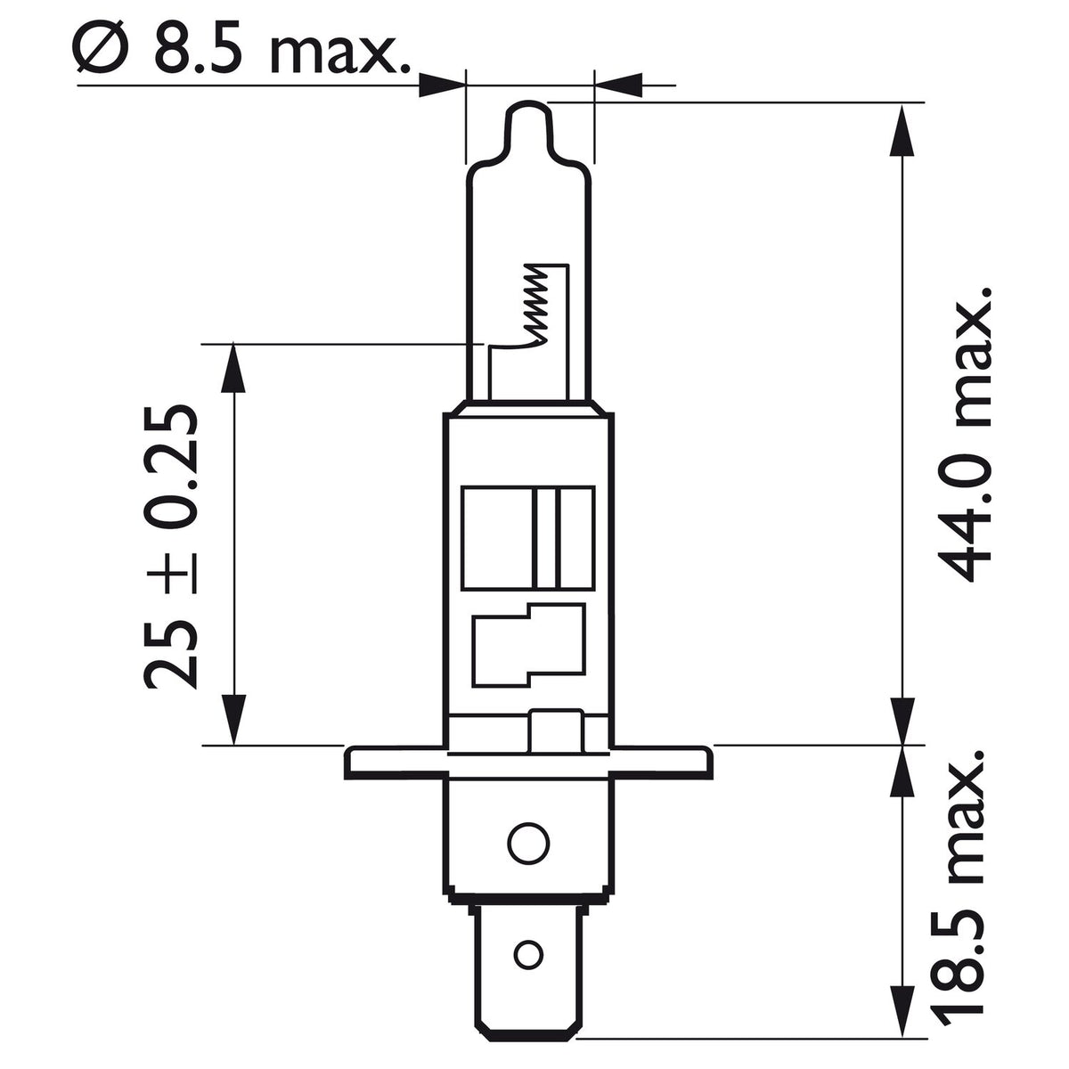 Philips LongLife Ecovision headlamp bulb H1
