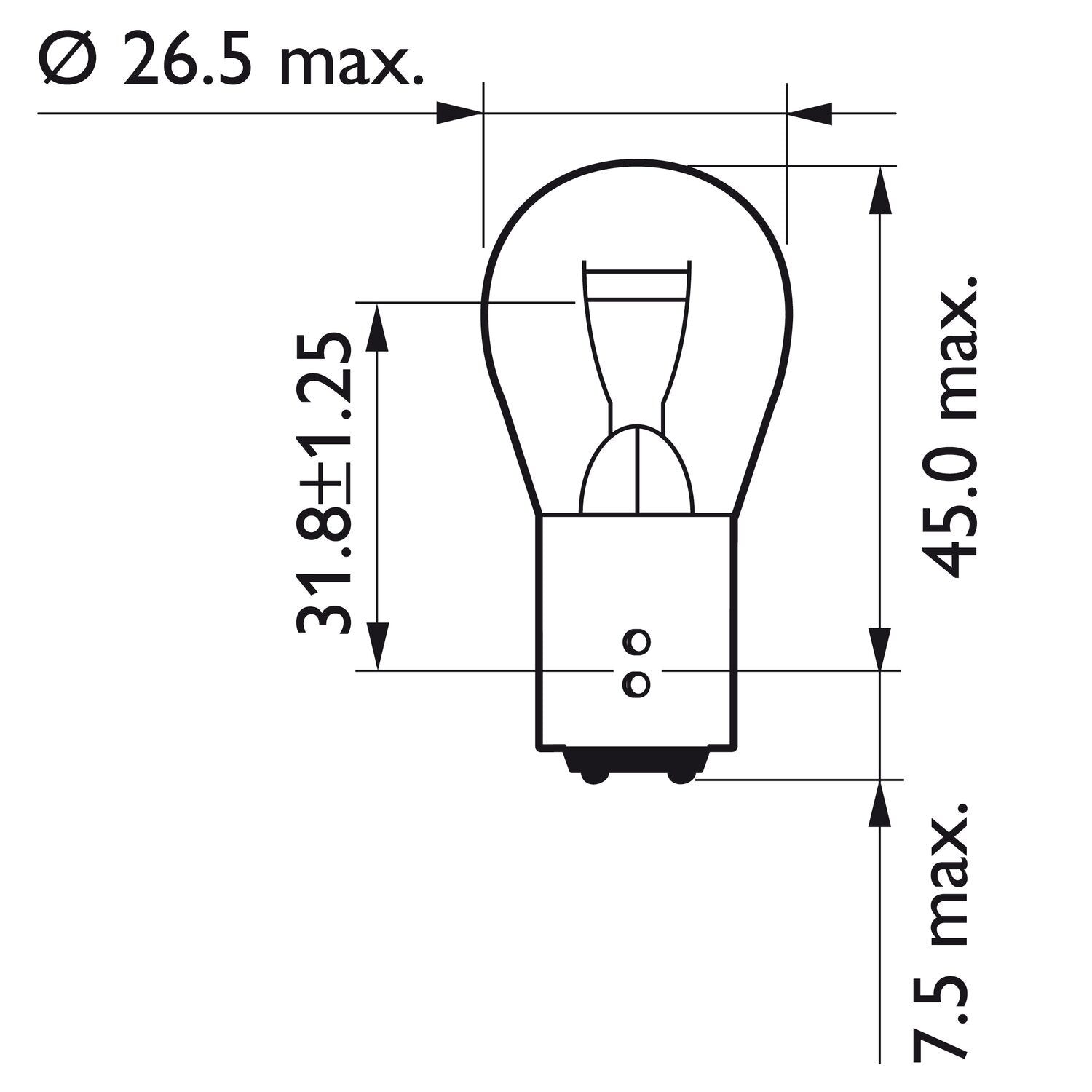 Philips Longlife Ecovision taillight light bulb P21/5W