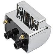 MCS Late OEM style ignition coil - 12v 4 ohm - Chrome