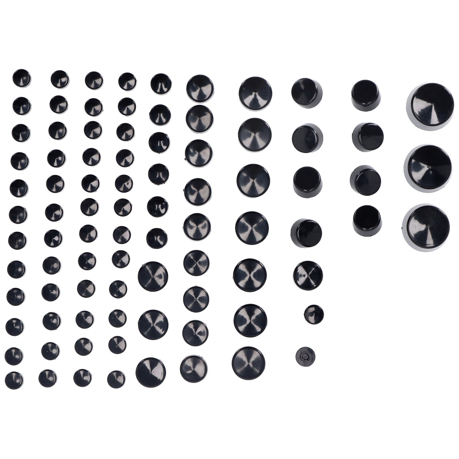 MCS Smoothtopps push-on cover set (81pc) - Black
