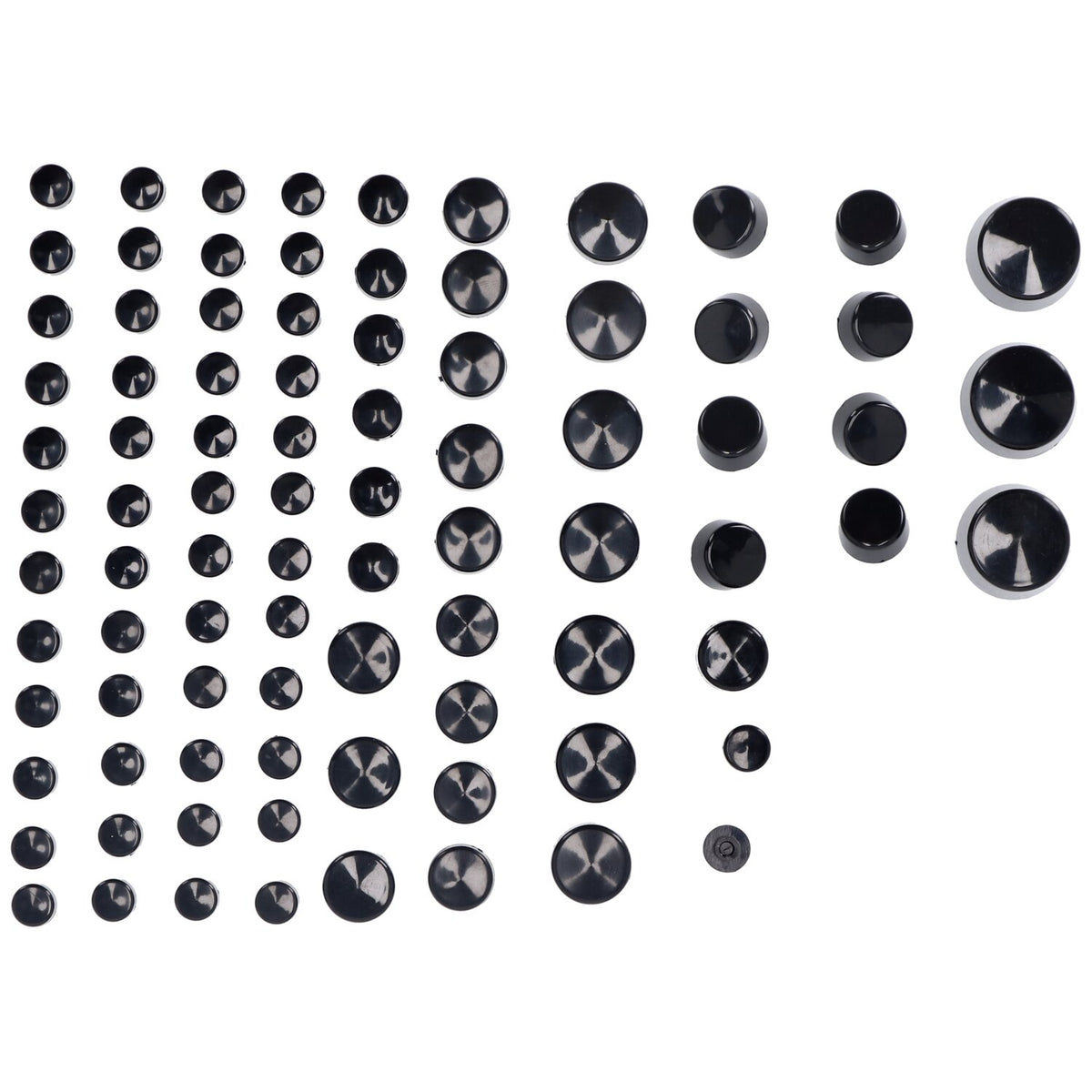 MCS Smoothtopps push-on cover set (87pc) - Black