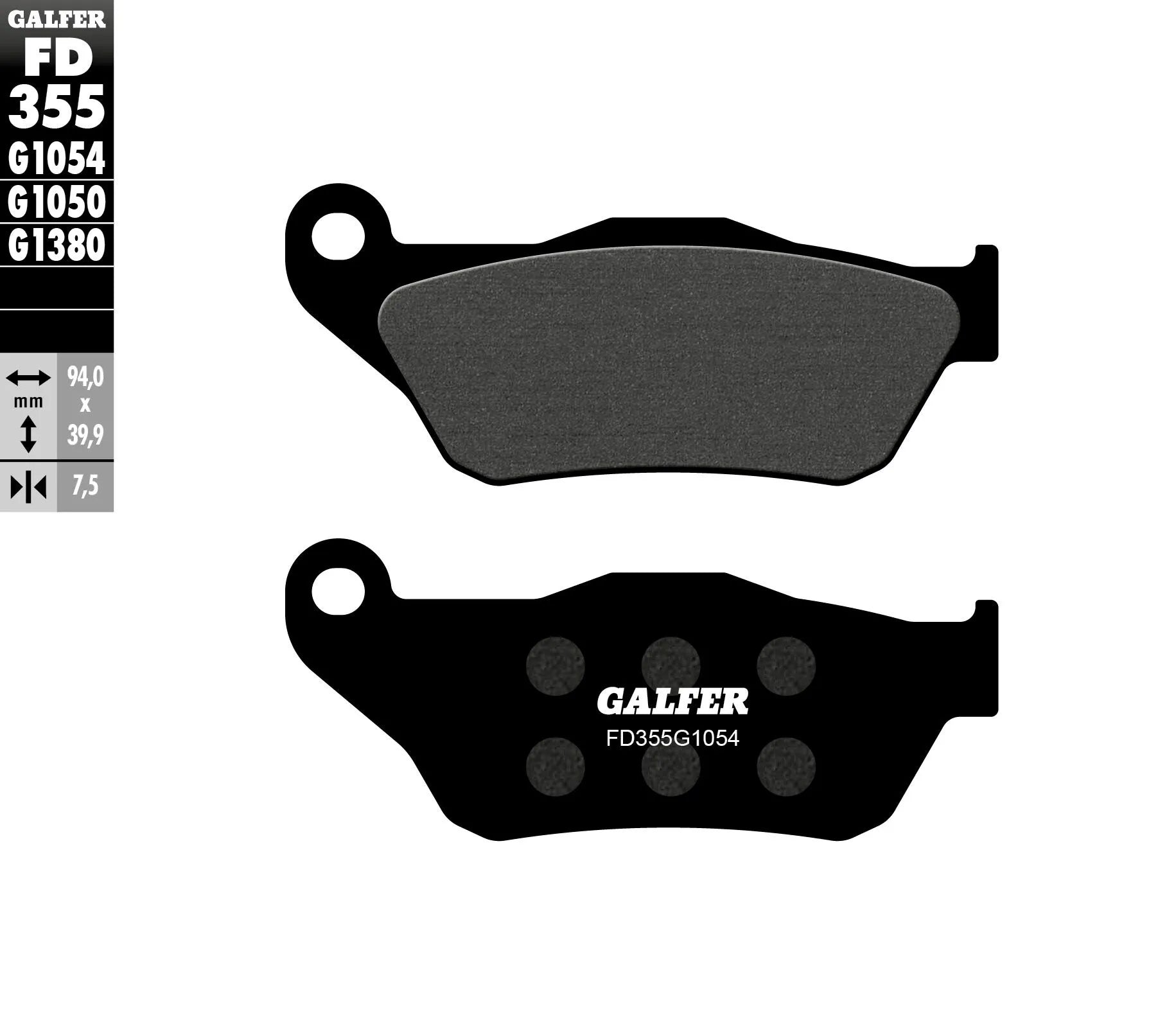Galfer Semi-metallic Brake Pads - Oem Replacement