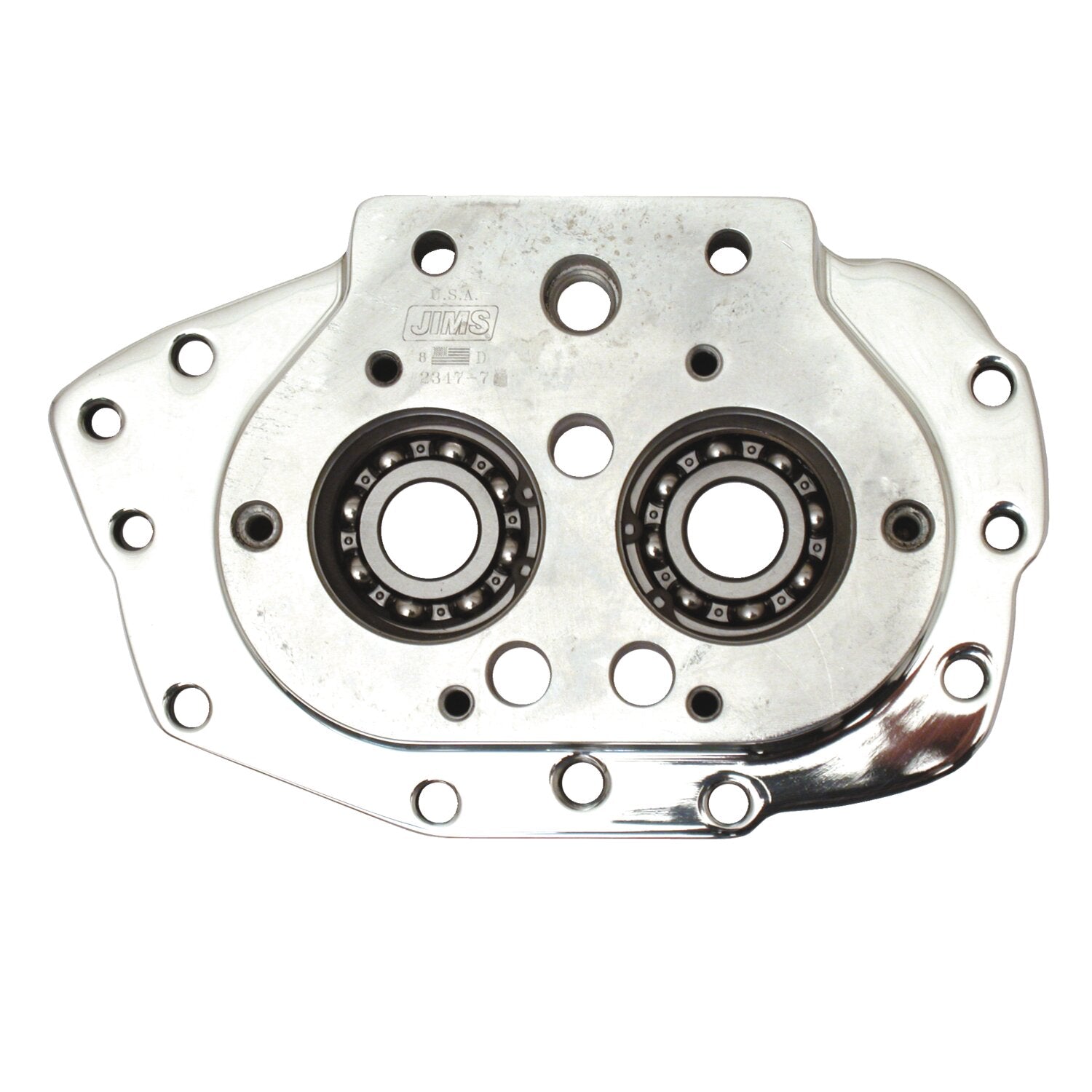 JIMS billet transmission trapdoor - With bearings - Polished
