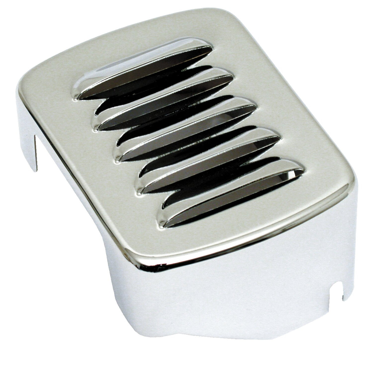 MCS Custom coil cover louvered - Chrome