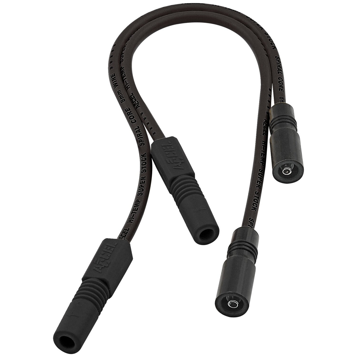 Accel 8mm Ferro Spiral core spark plug wire set - Black
