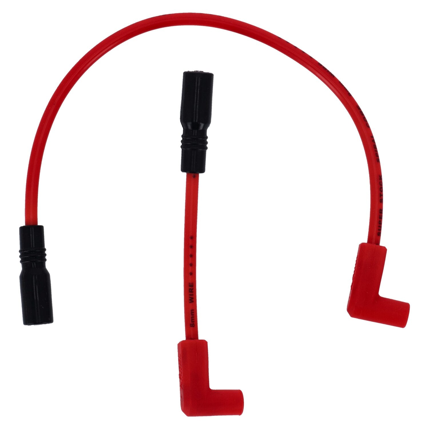 Accel 8mm Ferro Spiral core spark plug wire set - Red