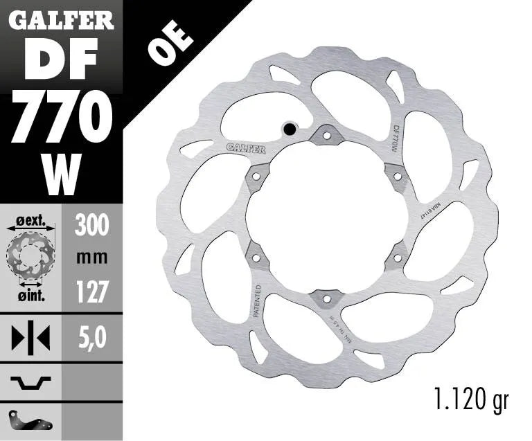 Galfer Wave Brake Rotor For Motorcycles - Front