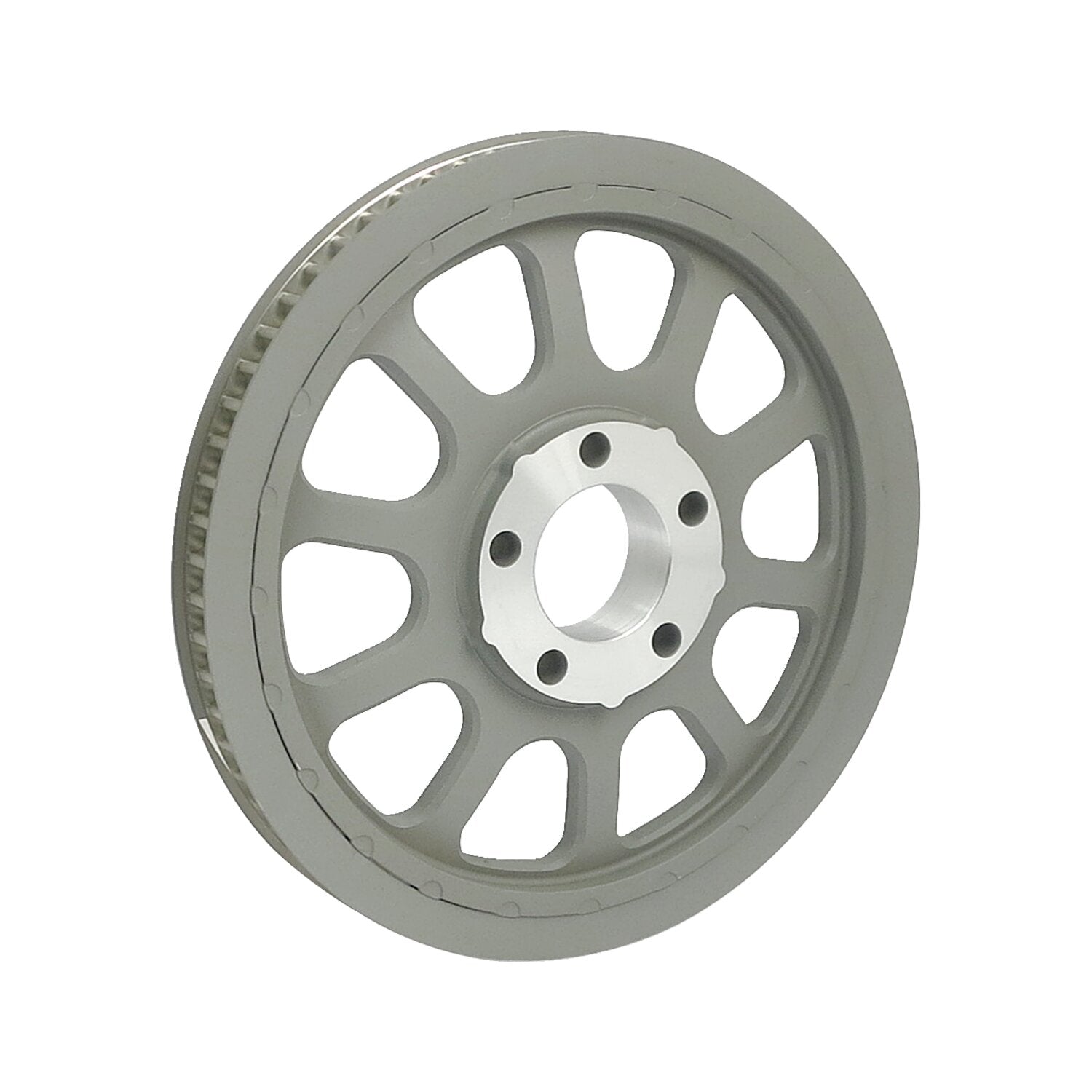 MCS Reproduction OEM style wheel pulley 66t 20mm belt - Silver