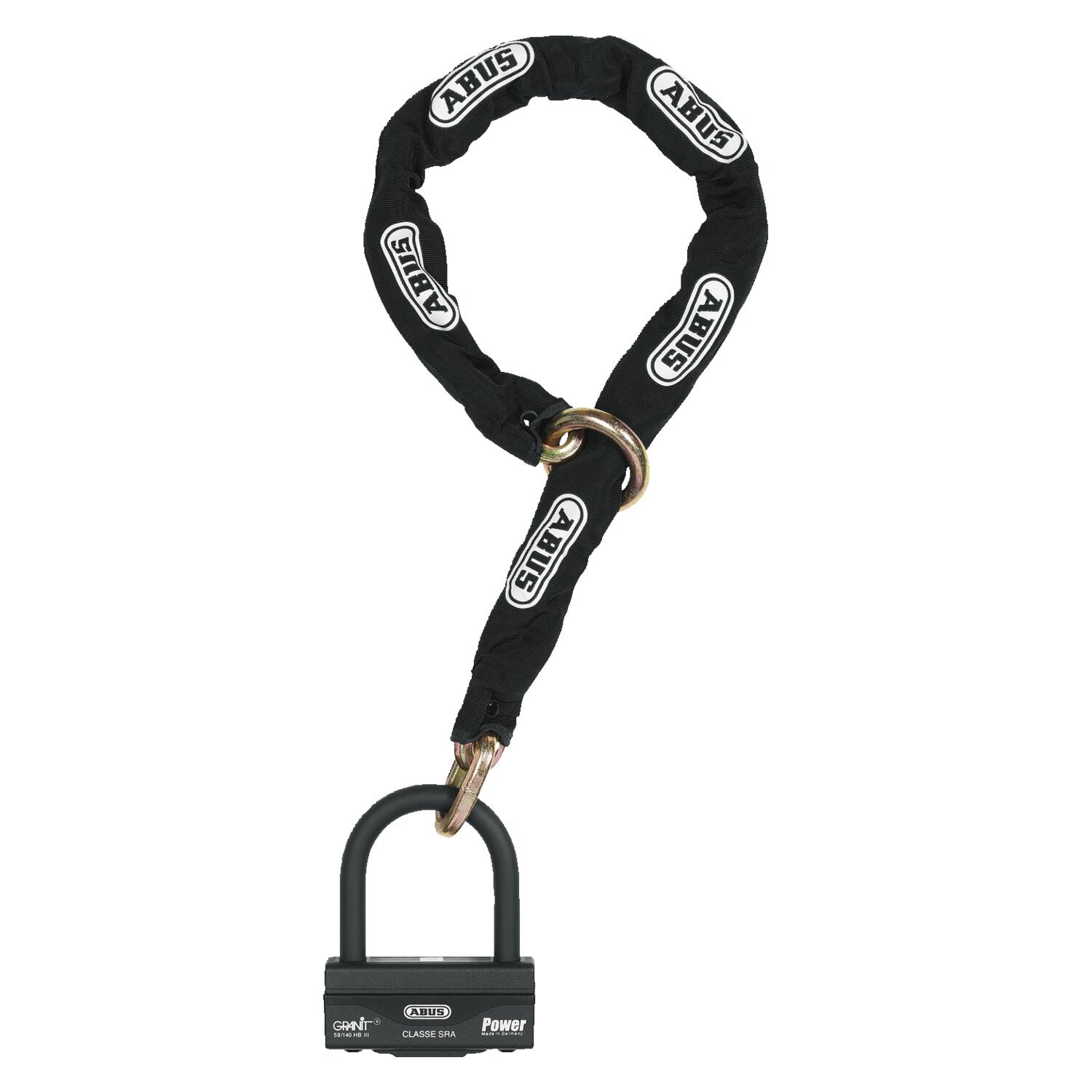Abus Granit 58 Padlock & black loop chain