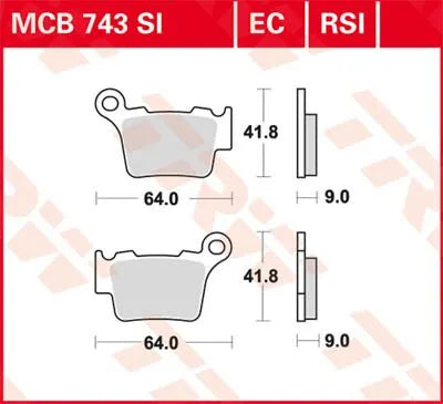 Trw Si Series Sintered Off-road Brake Pads - Rear