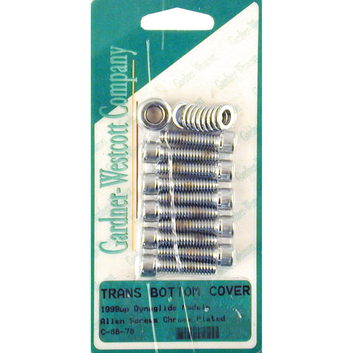 Gardner-Westcott transmission bottom cover screw kit - Chrome Allen