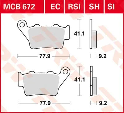 Trw Si Series Sintrade Off-road Bromsbelägg - Bak