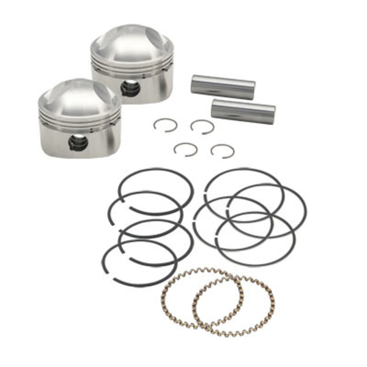 S&S 3-7/16" forged stroker piston kit - +.080"