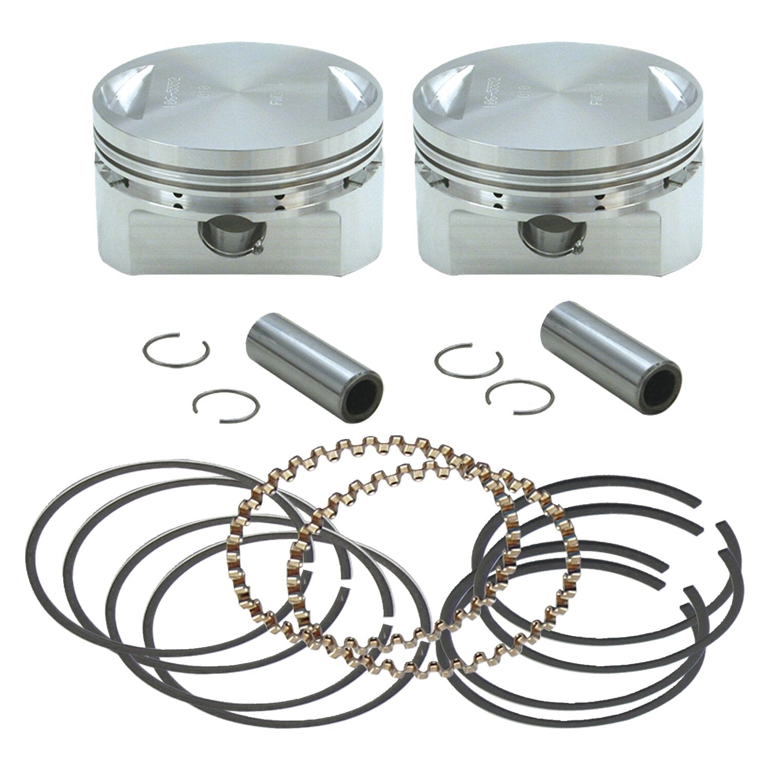 S&S Evo stroker piston set (OEM heads) - +.030"