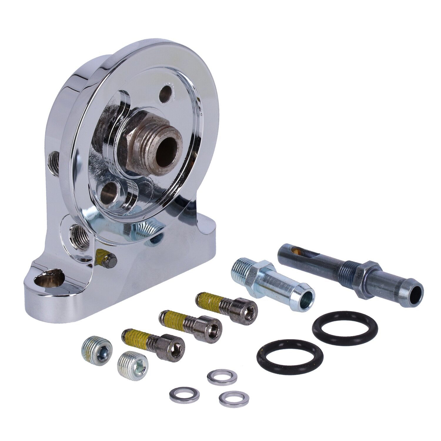 S&S Twin Cam billet oil filter mount kit - Chrome
