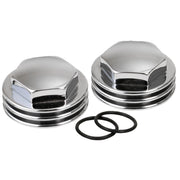 Kustom Tech K-Tech Knuckle rocker nuts - Finned chrome finish