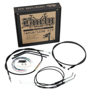 Burly apehanger cable/line kit 14" black