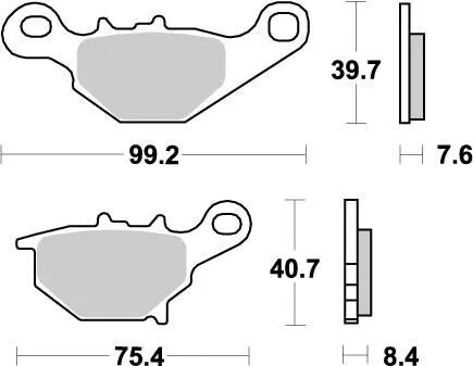 Moto-master Nitro Sintered Brake Pads For Mx/enduro - Rear
