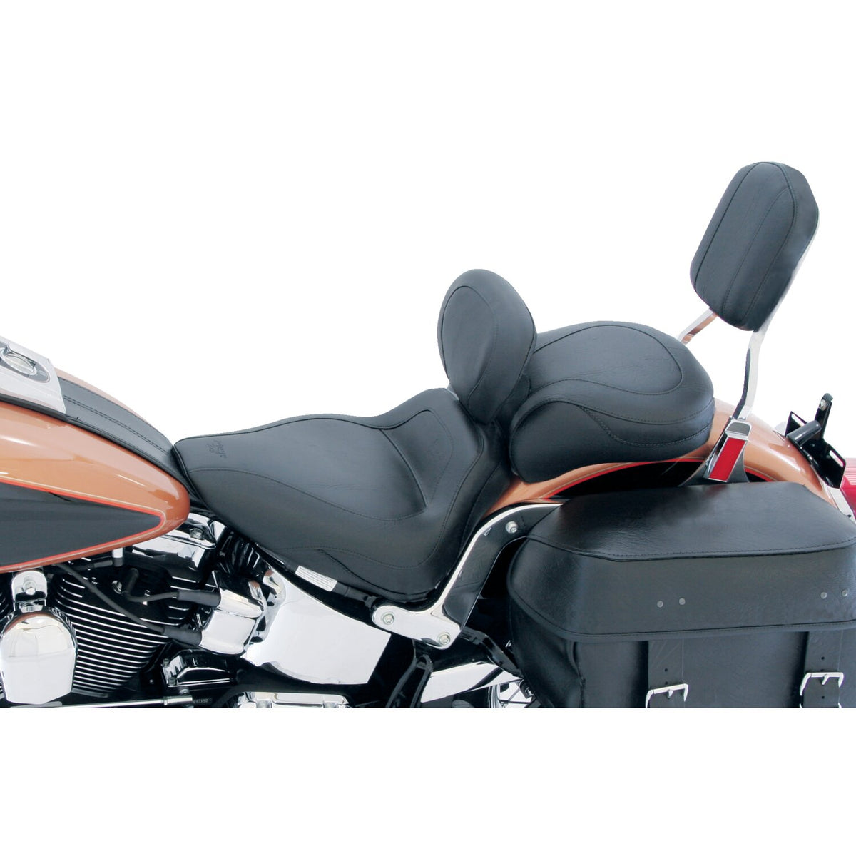 Mustang Sport Touring solo seat with rider backrest