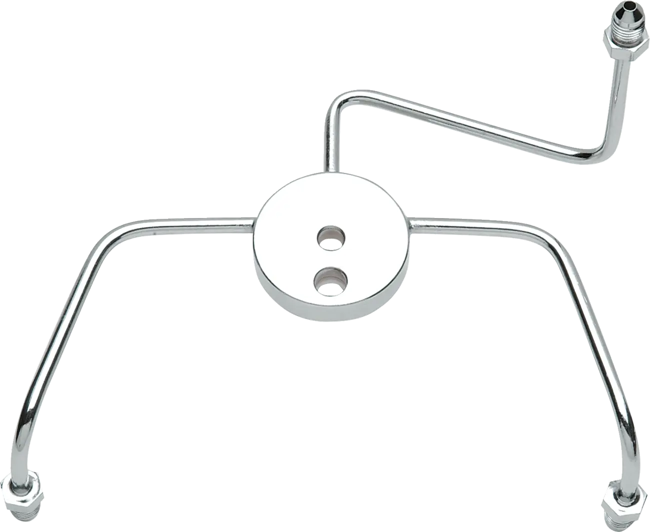 Drag Specialties Chrome Steel Front Brake Tee For Dual-disc